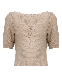 The Free People Womens Bree Pullover Top in Summer Khaki