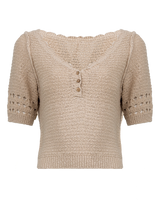 The Free People Womens Bree Pullover Top in Summer Khaki