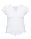 The Free People Womens Be My Baby T-Shirt in White