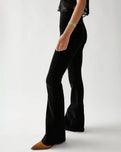 Jayde Cord Flare Trousers in Black