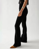 Jayde Cord Flare Trousers in Black