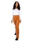 The Free People Womens Jayde Cord Flare Trousers in Cognac