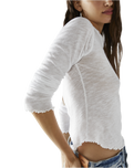 The Free People Womens Be My Baby Long Sleeve T-Shirt in Ivory