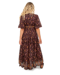 The Free People Womens Lysette Maxi Dress in Chocolate Combo