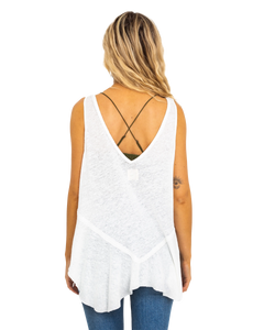 The Free People Womens Rosie Drop Waist Vest in Optic White