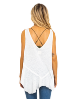 The Free People Womens Rosie Drop Waist Vest in Optic White