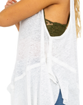 The Free People Womens Rosie Drop Waist Vest in Optic White