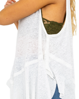 The Free People Womens Rosie Drop Waist Vest in Optic White