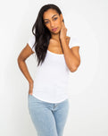 The Free People Womens Bout Time T-Shirt in Ivory