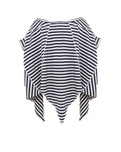 The Free People Womens Striped Angel T-Shirt in Navy Combo