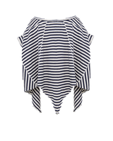 The Free People Womens Striped Angel T-Shirt in Navy Combo