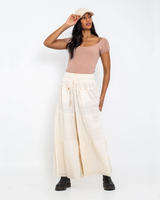 The Free People Womens In Paradise Trousers in Ecru