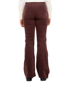 The Free People Womens Jayde Cord Flare Trousers in French Roast