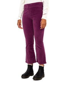 The Free People Womens In My Feelings Crop Boot Trousers in Fig Jam