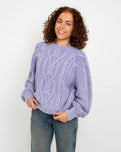 Frankie Cable Jumper in Heavenly Lavender