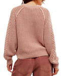 Frankie Cable Jumper in Misty Rose