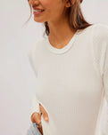Roll With It Thermal Baby Top in White