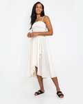 The Free People Womens Sparkling Moment Midi Dress in Ivory