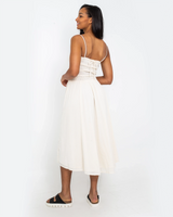 The Free People Womens Sparkling Moment Midi Dress in Ivory