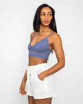 The Free People Womens Westmoreland Linen Shorts in Ivory