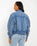 The Free People Womens Flying High Bomber Jacket in Denim Grey