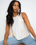 The Free People Womens Fun & Flirty Top in Ivory Combo