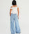 CRVY Outlaw Wide Leg Jeans in Drizzle