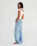 CRVY Outlaw Wide Leg Jeans in Drizzle