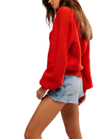 Riley Sweatshirt in Fiery Red