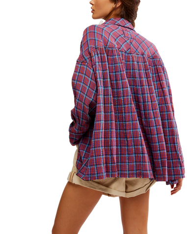 Cardiff Plaid Shirt in Purple Combo