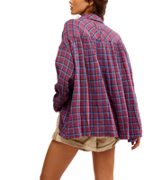 Cardiff Plaid Shirt in Purple Combo