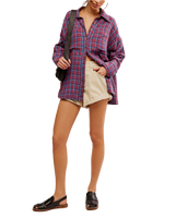 Cardiff Plaid Shirt in Purple Combo