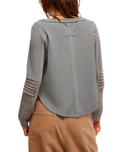 Swinging Cable Cuff Jumper in Weathervane Combo