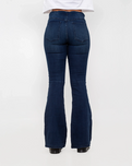 The Free People Womens Flare Penny Pull On Jeans in Rich Blue