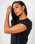 The Free People Womens The Perfect T-Shirt in Black