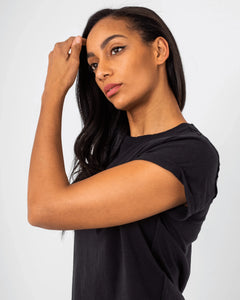 The Free People Womens The Perfect T-Shirt in Black