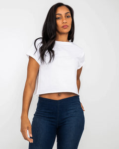 The Free People Womens The Perfect T-Shirt in White