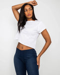 The Free People Womens The Perfect T-Shirt in White