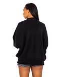 The Free People Womens Easy Street Sweatshirt in Black