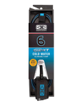 The Ocean & Earth 6'0" One-Xt Cold Water Comp Leash in Black & Blue