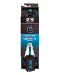 The Ocean & Earth 6'0" One-Xt Cold Water Premium Leash in Black & Blue