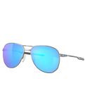 The Oakley Contrail Prizm Sunglasses in Sapphire & Satin Chrome