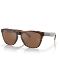 The Oakley Frogskins Prizm Sunglasses  in Matte Tortoise & Prizm Tungsten