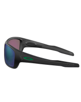 The Oakley Turbine Prizm Polarised Sunglasses in Matte Black & Prizm Jade