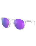 The Oakley HSTN Metal Prizm Sunglasses in Matte Clear & Prizm Violet