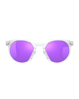 The Oakley HSTN Metal Prizm Sunglasses in Matte Clear & Prizm Violet