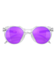 The Oakley HSTN Metal Prizm Sunglasses in Matte Clear & Prizm Violet