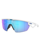 The Oakley Sphaera Prizm Polarised Sunglasses in Matte White & Prizm Sapphire