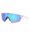 The Oakley Sphaera Prizm Polarised Sunglasses in Matte White & Prizm Sapphire