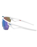 The Oakley Sphaera Prizm Polarised Sunglasses in Matte White & Prizm Sapphire